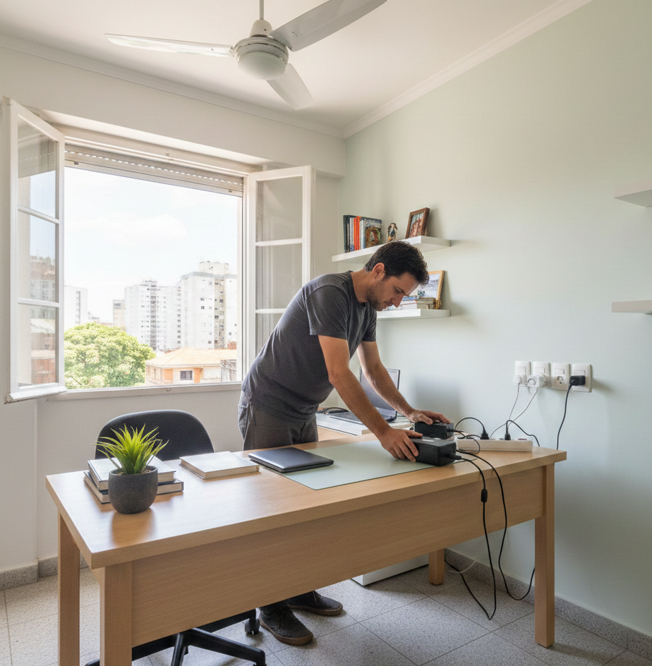 Carregando bicicleta elétrica de forma segura