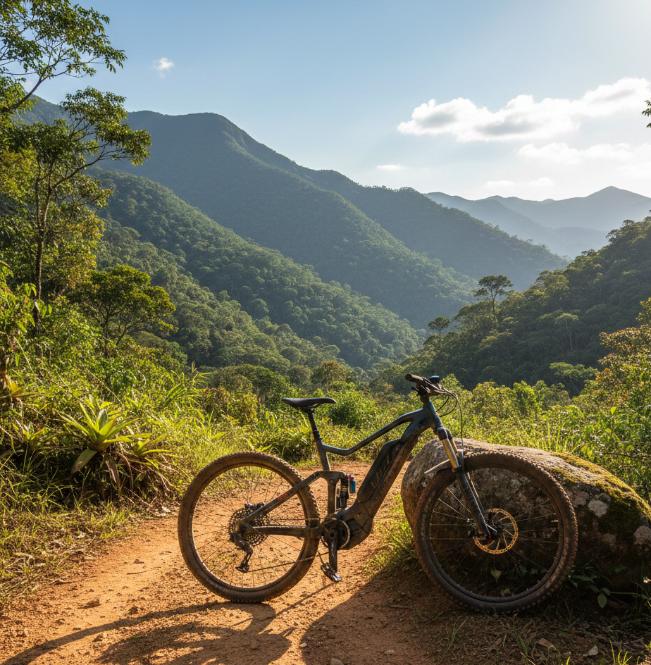Bicicleta elétrica para trilha e-MTB